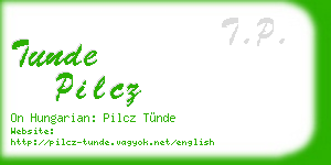 tunde pilcz business card